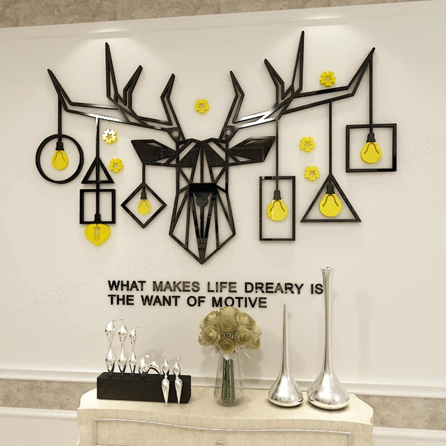 Best Offers New arrival Creative deer Acrylic 3D wall stickers Living room dining room wall decoration TV background wall DIY wall stickers Best Offers New arrival Creative deer Acrylic 3D wall stickers Living room dining room wall decoration TV background wall DIY wall stickers