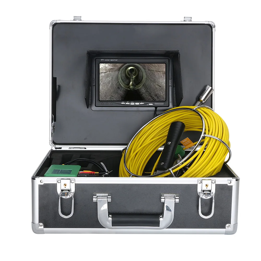 Горная 7 дюймов DVR 17 мм промышленная труба канализационная инспекционная видеокамера 1000 TVL камера с 8 шт. светодиодный