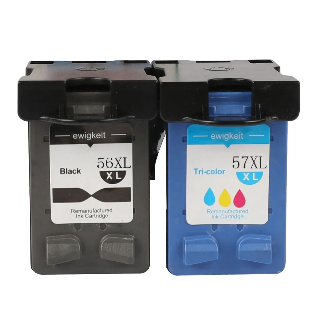 

Ewigkeit Compatible for hp56 57 c6656a c6657a Ink Cartridges for hp HP PSC 1100 1110 1200 1205 1209 1210 1210A2L 1210V Printer