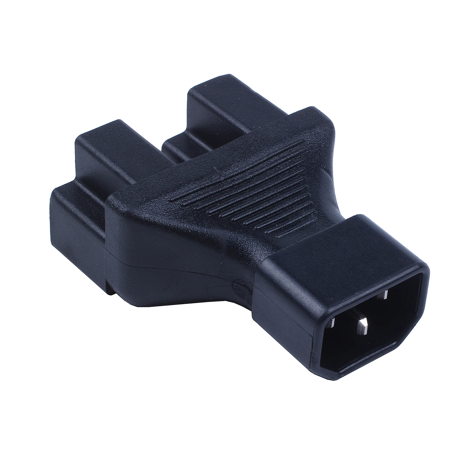 IEC 320 C14 до 2 x Nema 5-15R адаптер питания, C14 До 2x US 3pin Женский адаптер Черный
