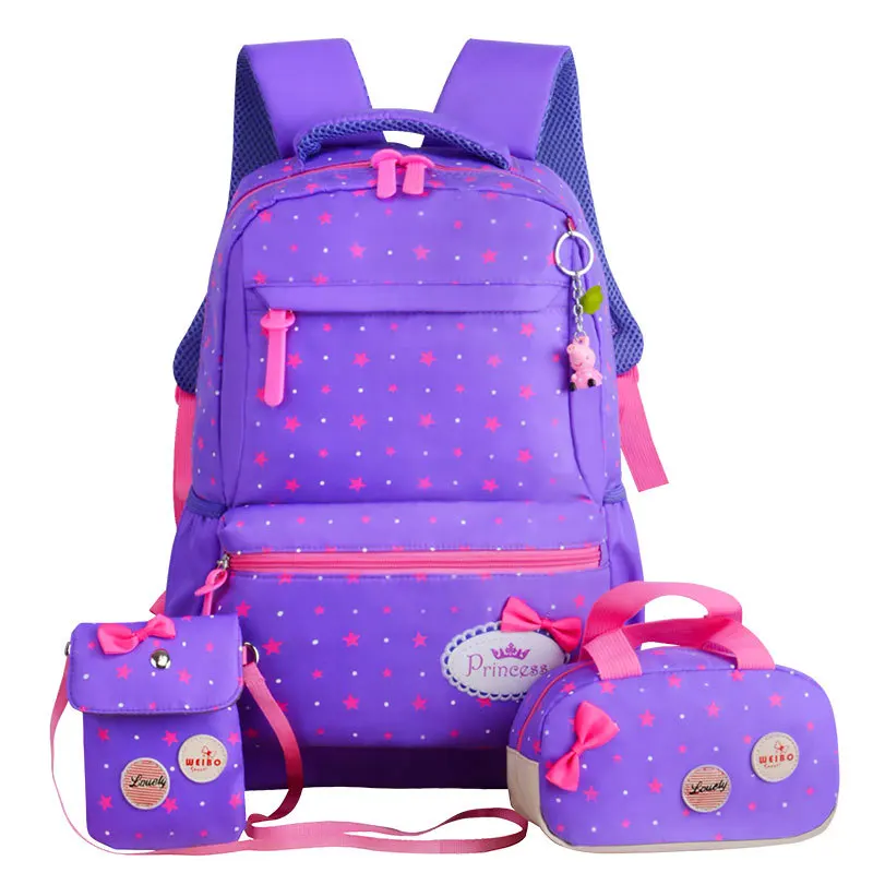 School Bags for Teenager Girls Printing travel bag for kids Orthopedic Backpack 3 pcs/Set school Backpacks sac a main mochila 5
