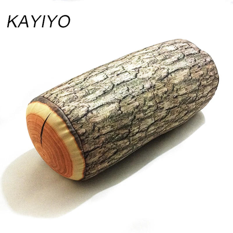L089-Creative Exotic Flower Simulation Tree Stump Wood Pillow Housde Decorative Car Personality Hold Pillow Seat Cushion (2)