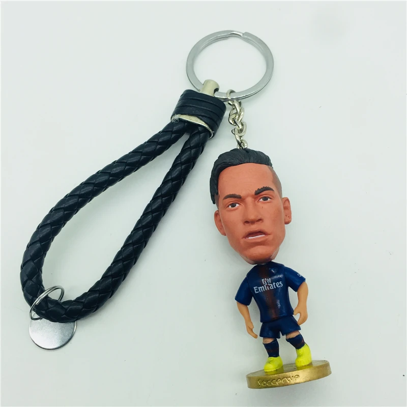 

Soccerwe Soccer Star Paris Club Neymar Di Maria Silva Cavani Beckham Ibrahimovic Doll With Strap Keychain Pendants Blue Kit 2019