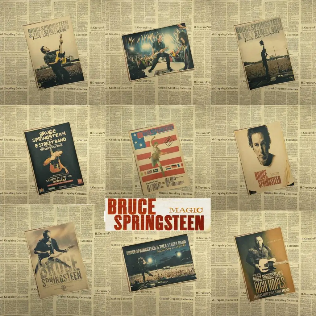 Bruce Springsteen retro nostalgia kraft paper decorative poster 30*21cm | Дом и сад