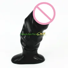 Черный Анальный Фаллоимитатор, 4.33 Дюймов Огромный Присоске Пенис Butt Plug, анальный Секс-Игрушки для Мужчин Женщин, Геев и Лесбиянок, Продукты Секса для взрослых
