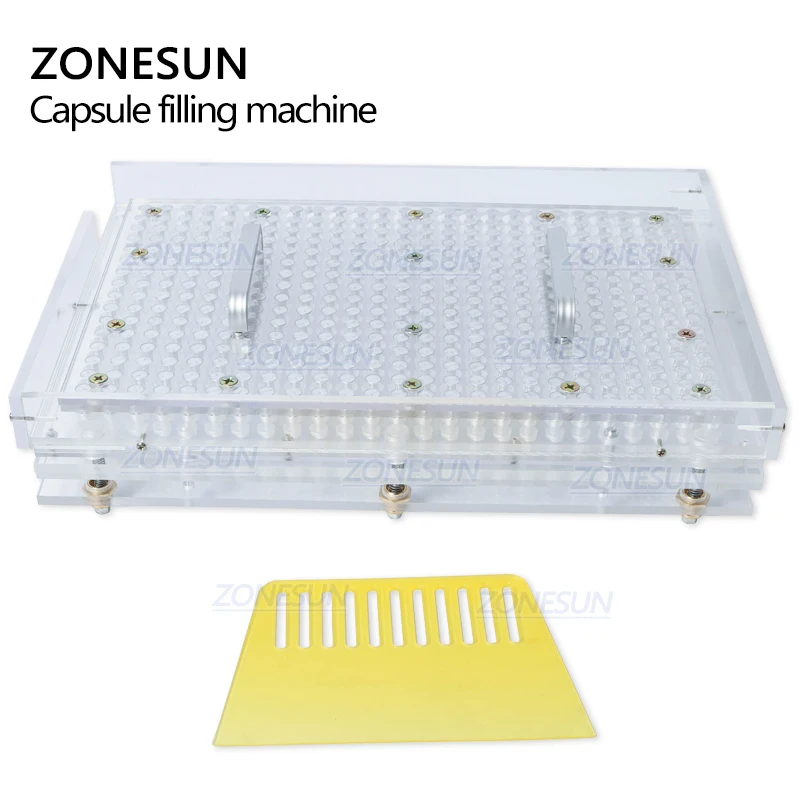 ZONESUN 400 отверстия машина для ручного наполнения капсул #00 #0 #1 #2 фармацевтических