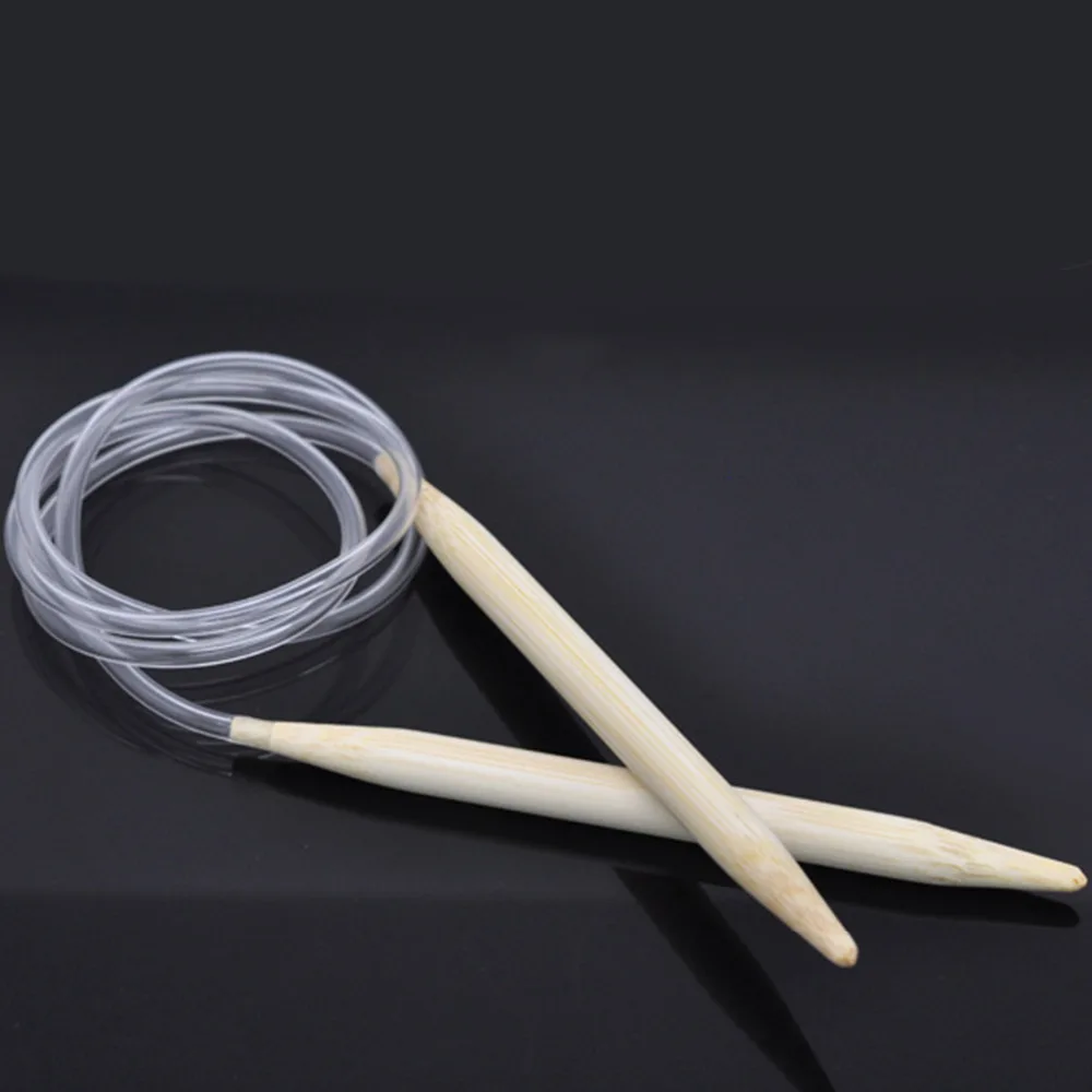 DoreenBeads 1 Pair Bamboo 100cm Circular Knitting Needle(US Size 15