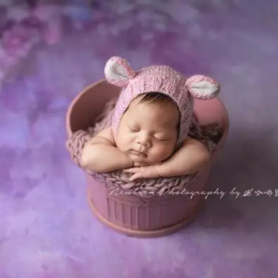 Пушистый комбинезон с капюшоном вязаный ангорковый Мягкий головной убор и детский комбинезончик с носочками полный комплект новорожденных реквизит для фотосъемки - Цвет: AS PHOTO