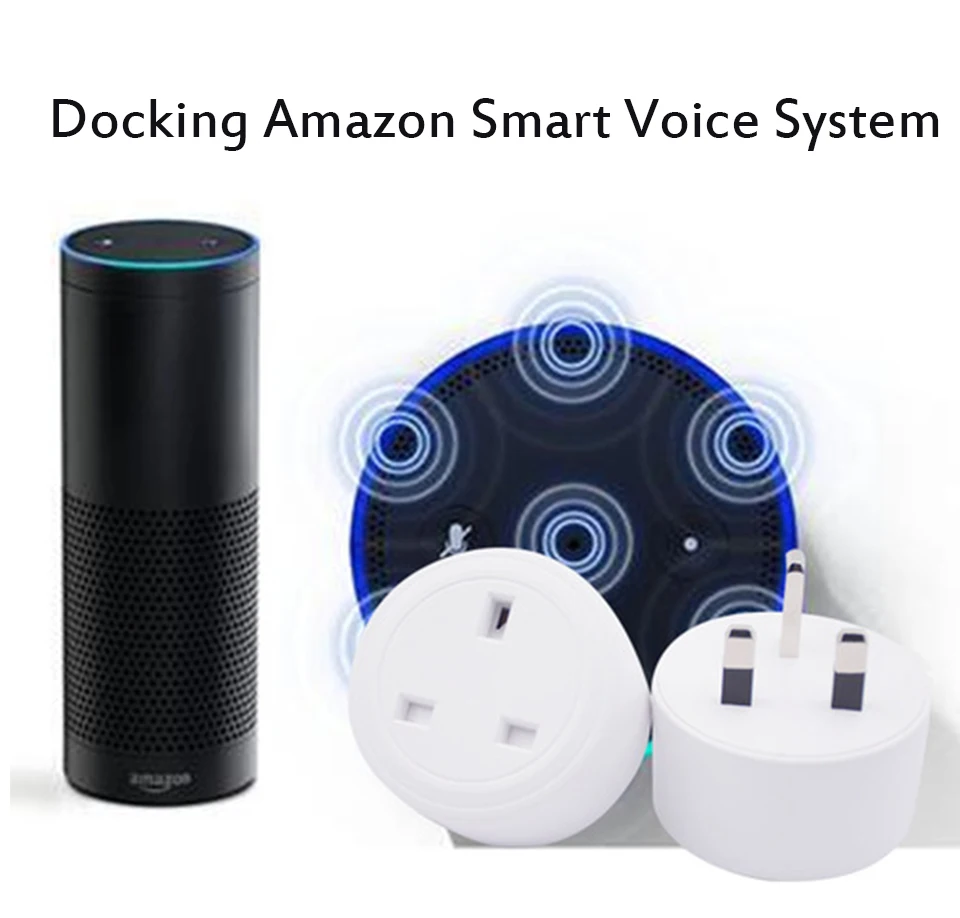 1PC UK Smart Socket Wifi Wireless APP Remote Power Switch Voice Intelligent Home Power Plug for Amazon Alexa Google Outlet (2)