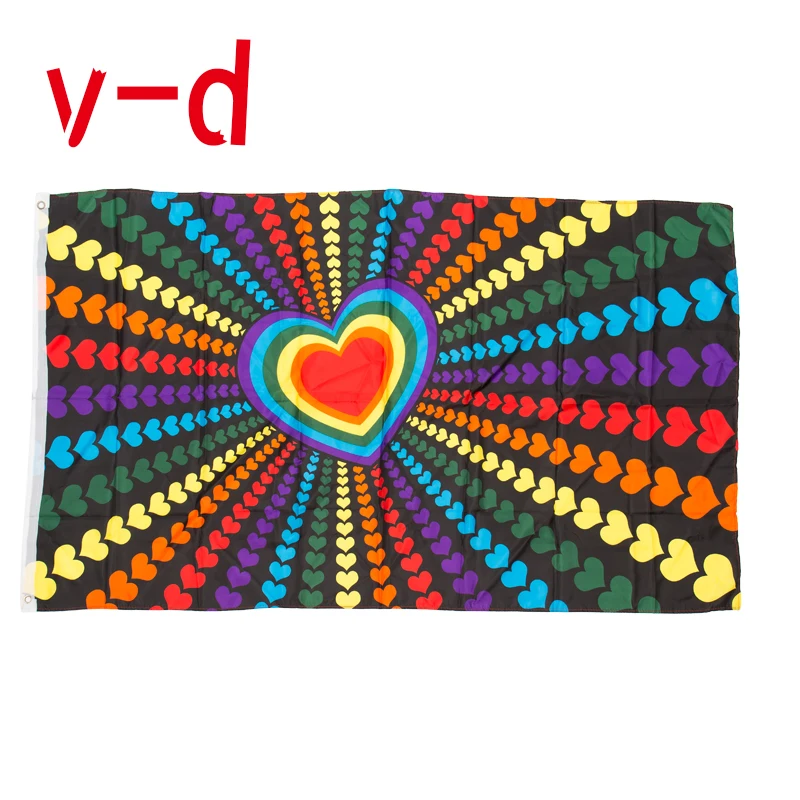 Бесплатная доставка xvggdg флаги Радуга 3x5FT 90x150 см гордыня радужный флаг мира