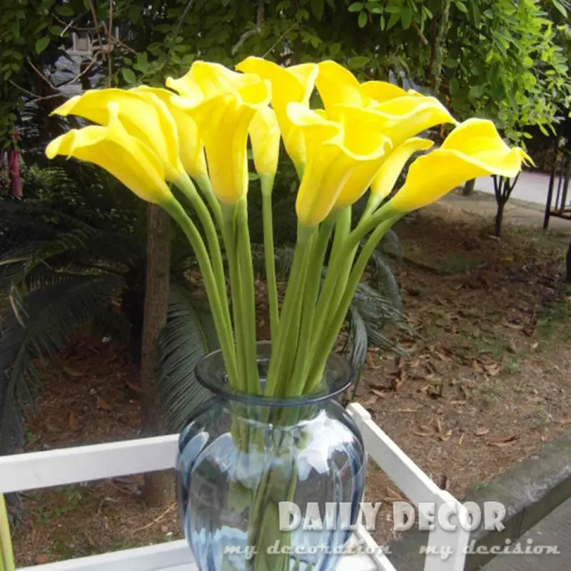 Real touch High simulation 64cm long stem PU artificial Calla Lily