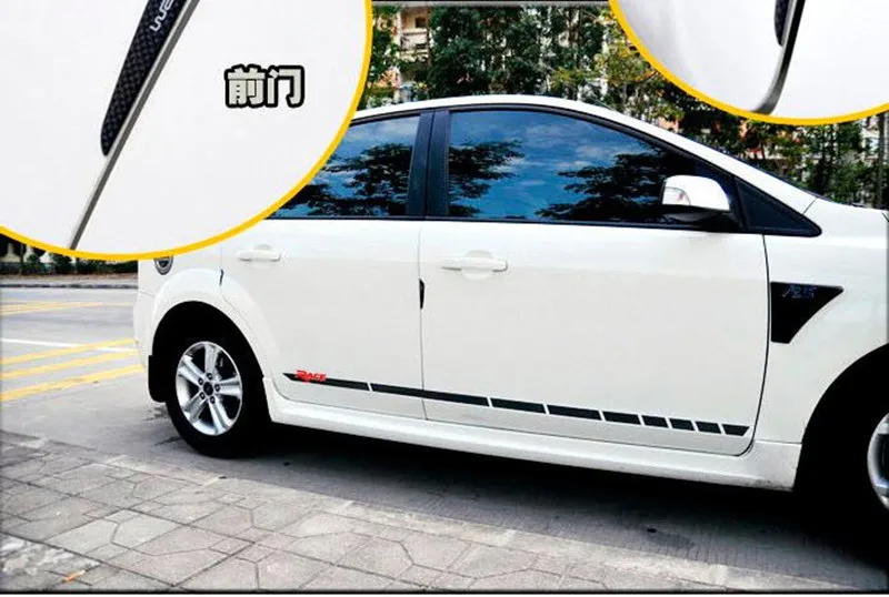 

Car-Styling carbon fiber Car Door side Edge Protection stickers for Toyota corolla rav4 Yaris prius hilux avensis accessories
