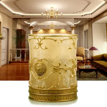 

Bathroom Waste Bin Parlour Trash Can Restaurant Dustbin Toilet Dustbin Trash Resin Eco-Friendly Storage Bucket Bedroom Trash Can