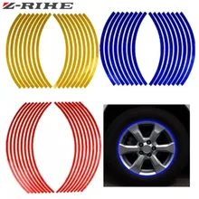 Motorcycle Styling Wheel Hub Rim Stripe Reflective Decal Stickers Safety Reflector For YAMAHA HONDA SUZUKI KTM KAWASAKI BMW