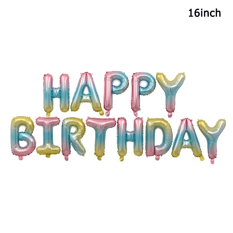16 дюймов буквы фольгированные шары «С Днем Рождения» Happy День рождения украшения Детские воздушные шарики с алфавитом Baby Shower поставки