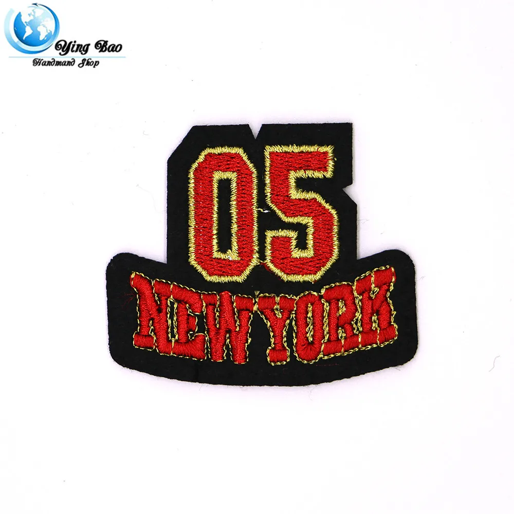 

New 1 pcs size : 5.3*6.5cm Iron-on NEWYORK 05 Flag design STYLE garment Appliques accessory patches Free shipping P-119