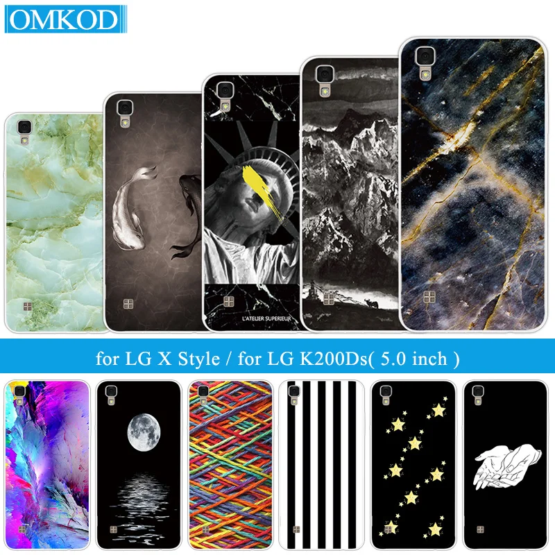 

For funda LG X Style K200DS Soft Silicone Fish Phone Cases Clear TPU Back Cover For LG XStyle Shell Capa 5.0 inch Coque