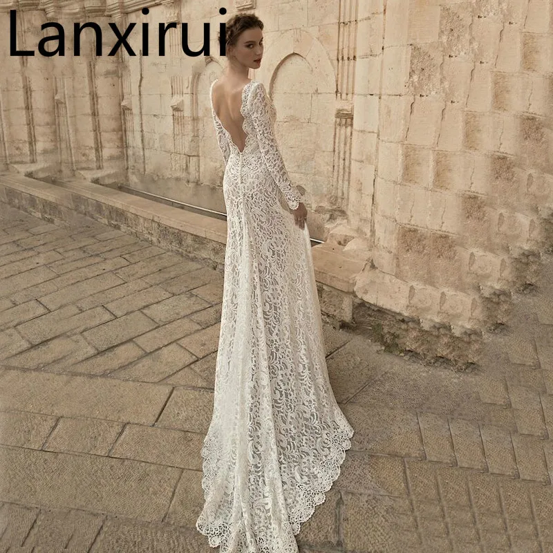 

Women See Through Floral V -Neck Elegant Lace Long Dress Sexy Maxi Autumn Winter Evening Party Dresses Vestidos