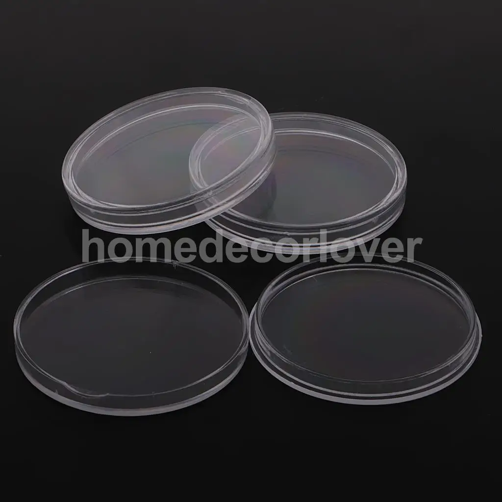 300Pcs Clear Round Coin Capsules Case Box Holder Protectors for Collection 19mm 28mm 36mm