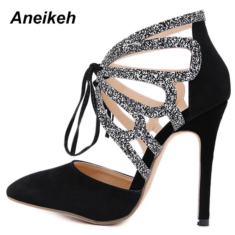 Aneikeh 2019 Summer Shoes Woman Pumps High Thin Heels Pointed Toes Rhinestone Butterfly Bling Gladiator Pumps Party Sexy Shoes Aneikeh 2019 Summer Shoes Woman Pumps High Thin Heels Pointed Toes Rhinestone Butterfly Bling Gladiator Pumps Party Sexy Shoes