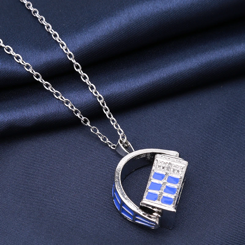 Unisex Charm Necklace Doctor Who Necklace Silver Long Chain Fashion