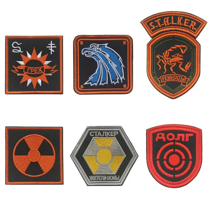 Полосатый патч с излучением ядерной электростанции Сталкер S.T.A.L.K.E.R. Фракции
