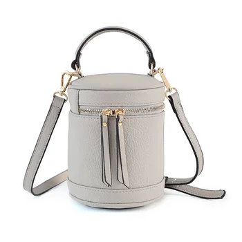

2017 spring summer new women Pu leather shoulder crossbody bucket string mini Contracted capacity fashion bucket Bag