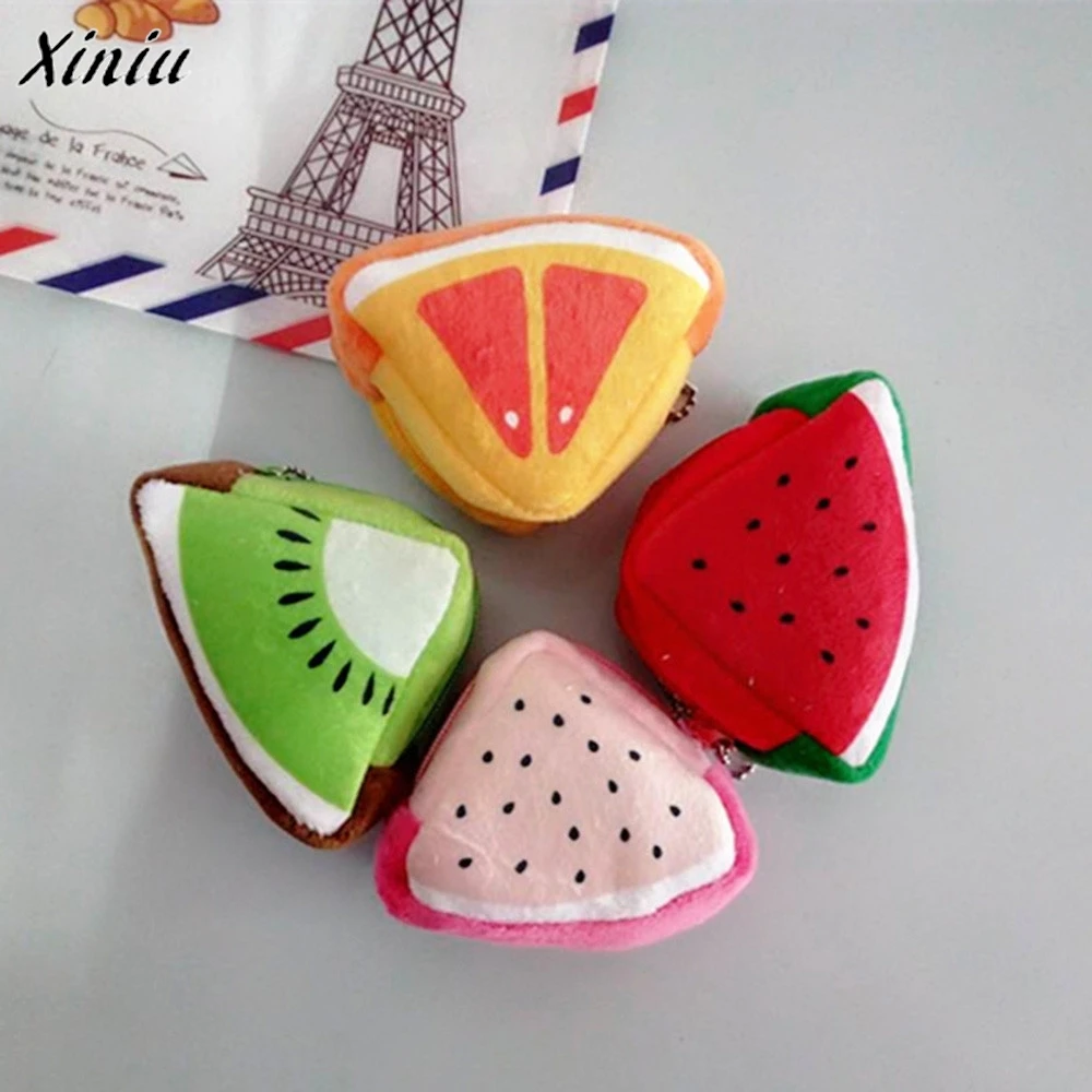 Buy Cute Fruit Plush Coin Purse Women Female Bag