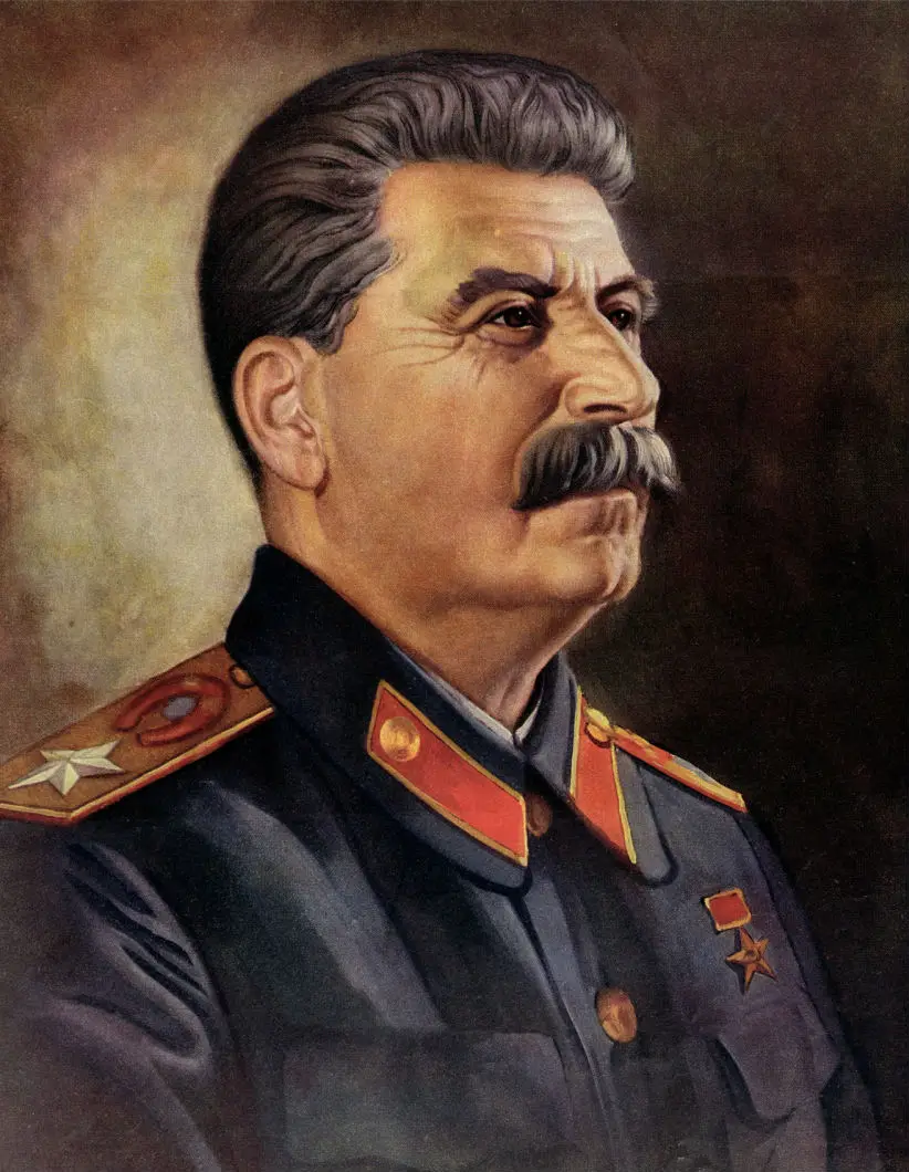 

TOP original ART--Russia LEADER JOSEPH STALIN portrait painting- hand painted oil painting on canvas # 24 " inches--good art