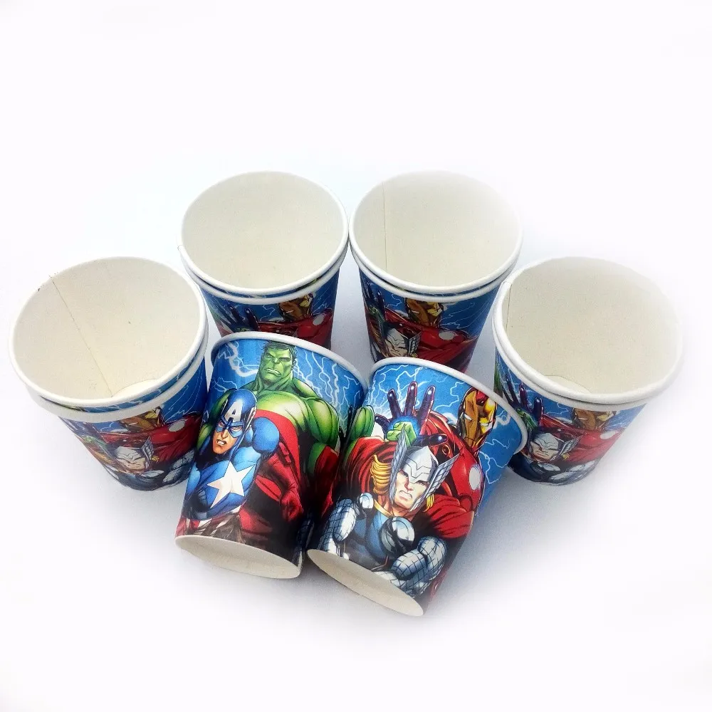 20 штук Мстители вечерние поставки вечерние украшения одноразовые соломинки чашки супер герой на день рождения флеш-накопителей “Мстители” украшения вечерние свадебные сувениры