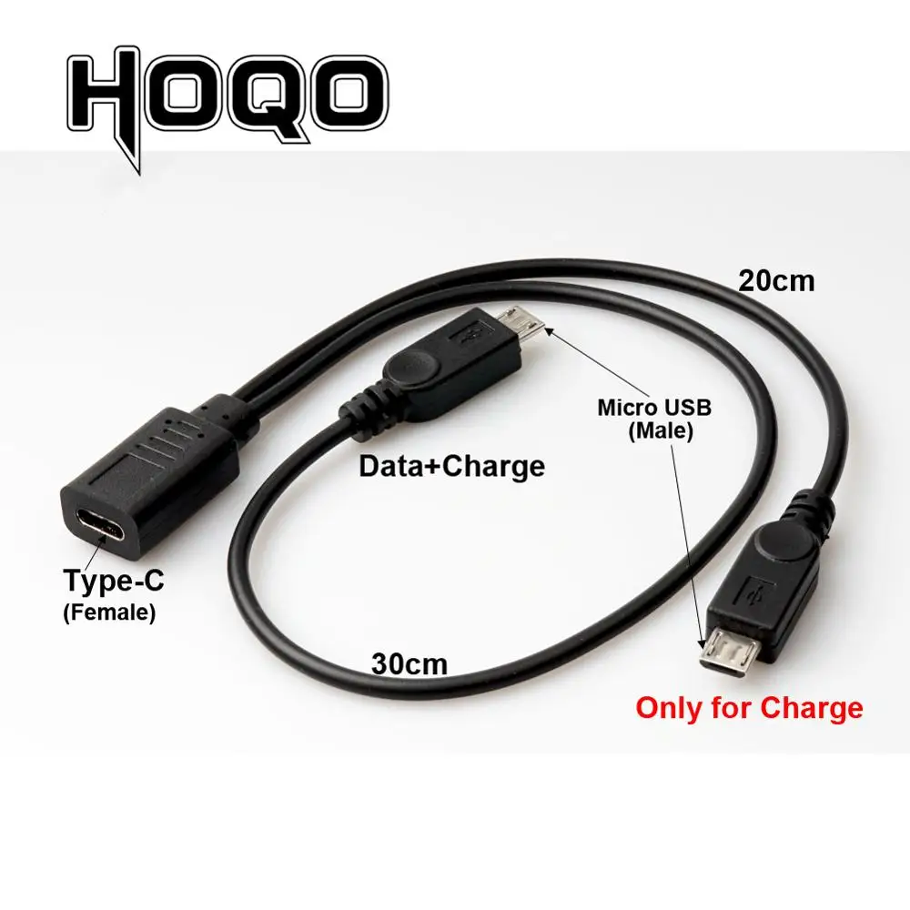 RIIEYOCA Cavo USB C Splitter 2 In 1 – Femmina A Doppio Maschio, Solo Ricarica, Corto 30 Cm (2 Pezzi)
