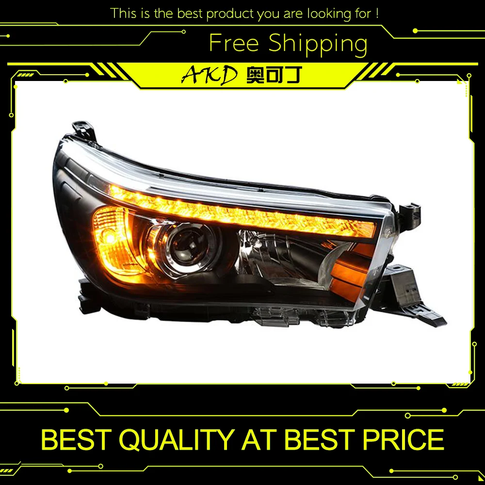 AKD Car Styling for Toyota Hilux LED Headlights 2015 New Hilux Revo