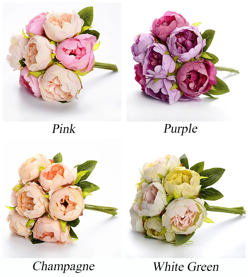 Flone-7-Head-Artificial-Silk-Peony-Flowers-Bouquet-Fake-Flowers-28cm-Wedding-Bride-Pink-Purple-Hand-Flowers-Home-Art-Decoration--(12)