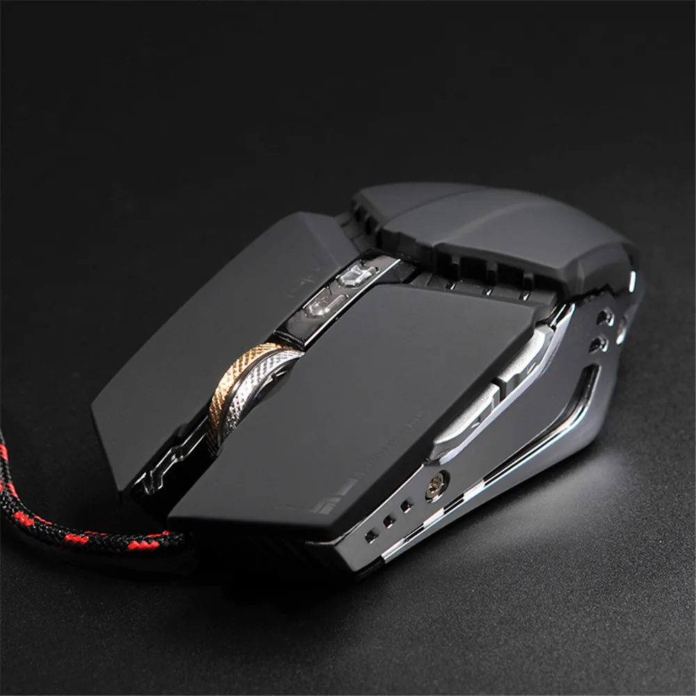 Cool Backlit Mechanical Gaming Mouse Office 2400 DPI 7D Optical Mouse