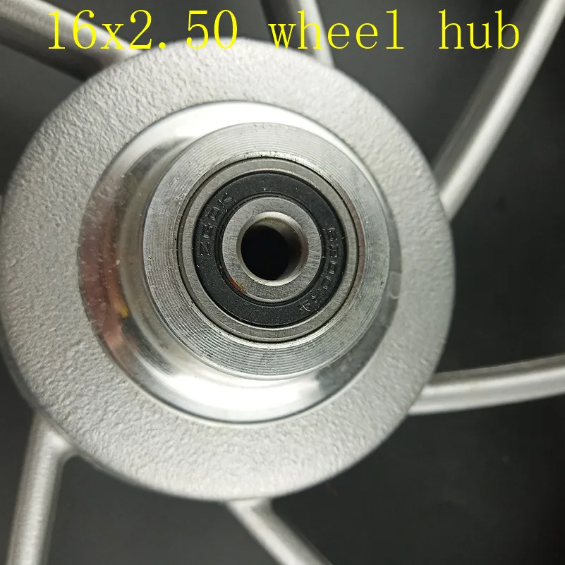 High Reputation Hot Sale 16 Inch Aluminium Alloy Wheel Hub Disc 6200 Bearing Rims for 16X2.50 Tyre Fits Electric Vehicle E-Bike