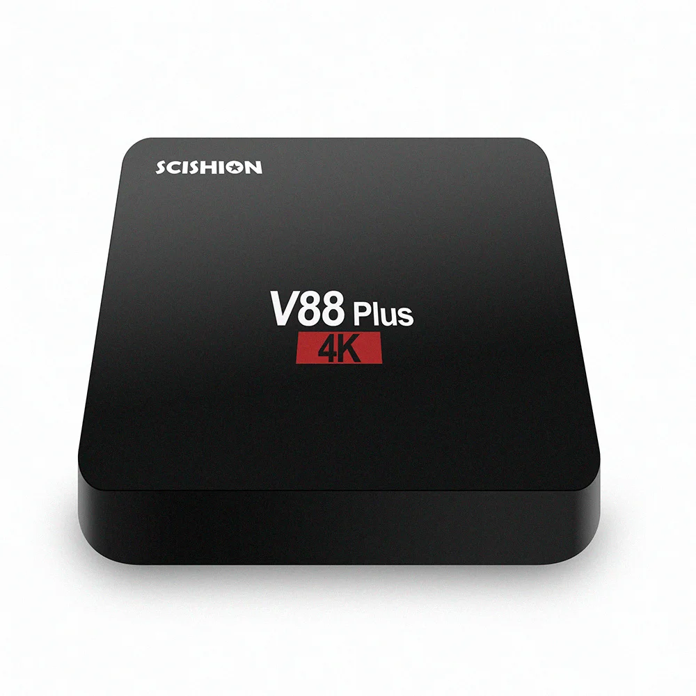 SCISHION V88 плюс Смарт ТВ приставка Android 8,1 RK3229 Четырехъядерный 4K для Android tv 2 Гб 16 Гб Miracast WiFi приставка PK X96 Мини ТВ приставка