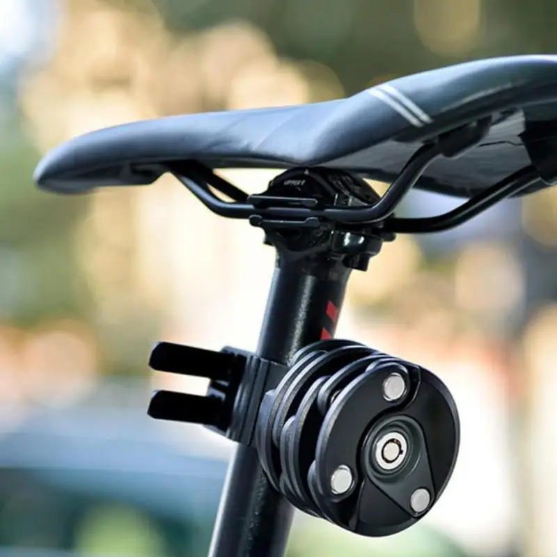 

Bike Anti Theft Lock Chain Lock Folding Lock Mini Hamburger Locks High Security Bicycle Cycling FlipLock 3 Keys