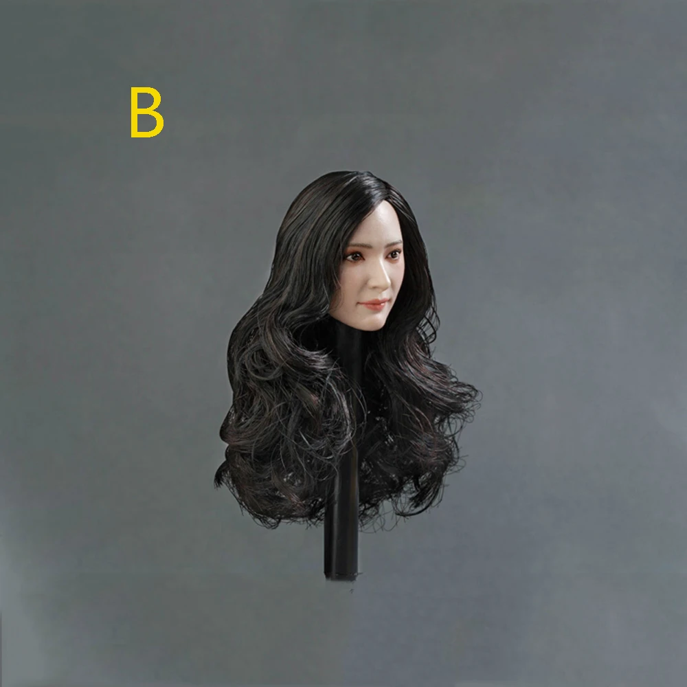 Голова Лепка Yang Mi масштаб 1/6 азиатская красота женская голова резьба модель GC014 12