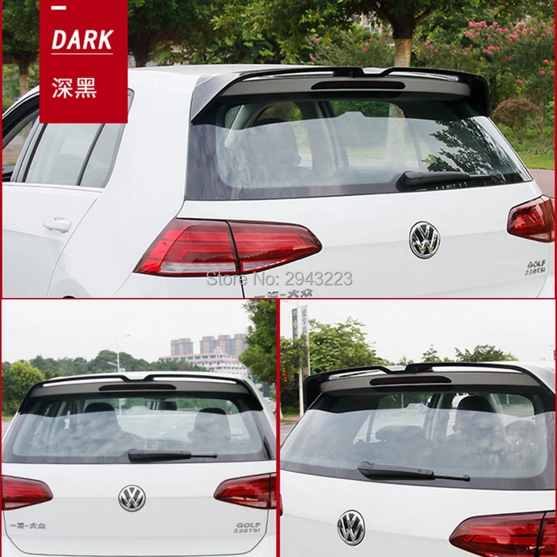 

Auto Part ABS Plastic Unpainted Color Rear Roof Trunk Wing Boot Roof Spoiler For Volkswagen Golf 7 MK7 Spoiler 2013-2018