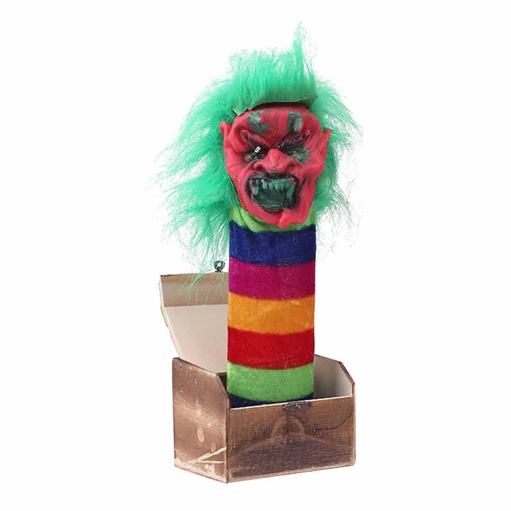 

Halloween Scary Box Mischievous Electric Voice Activated Horror Box Surprise Toys Prank Box for Parties Fools Day Halloween