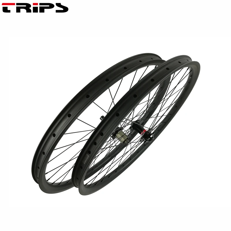 40 мм ассиметричные бескамерные все горные 29er Углеродные boost колеса Novatec hub thru axle DH