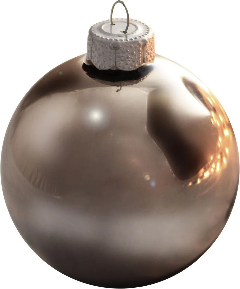 

Customized Accept - Bauble Ornaments Christmas Xmas Tree Glass Balls Decoration 80mm Silver Smoke Ball Ornament - Shiny