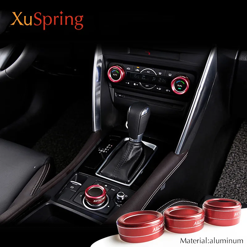 

For Mazda CX-5 CX5 KF 2017 2018 2019 Car Air condition Audio Central Control Knob Button Ring Cover Bezel Frame Diameter 4.2cm