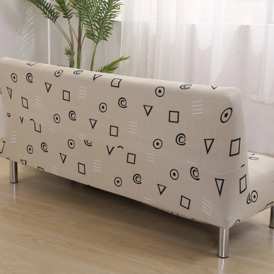 Image Geometric Pattern Sofa Bed Covers Anti dirty Furniture Slipcovers Universal Armless Couch Sofa Covers Home Decoration Covering