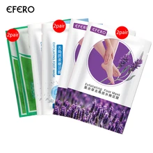 Efero 6 пар отшелушивающая маска для ног удаление омертвевшей кожи маски педикюр носки для пятки уход за кожей крем для ног увлажняющие носки