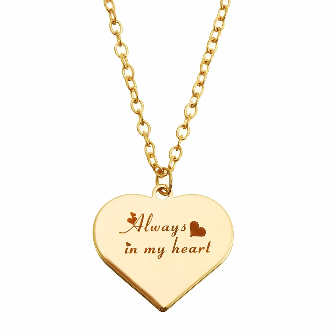 2019 New Personalized Link Chain Long Necklace For Couple Engrave Name Initial Necklace Pendant Charm Stainless Steel Jewelry