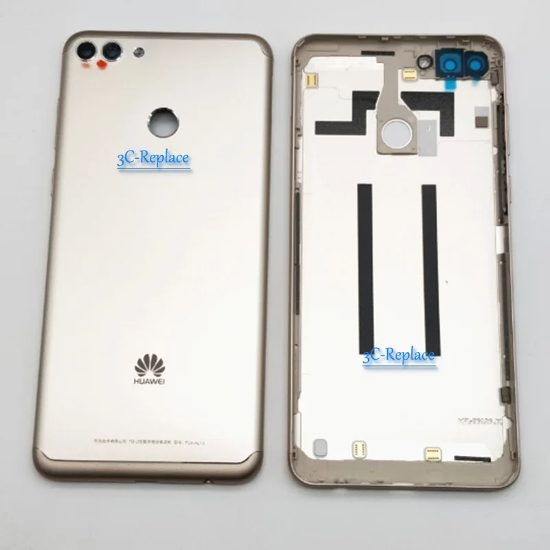 Для huawei Y9 на плоской подошве в стиле пэчворк LX3 L23 LX1 L21 LX2 L22 AL00 LA10 задняя Батарея крышка дверца батарейного Корпус чехол сзади Стекло запчасти