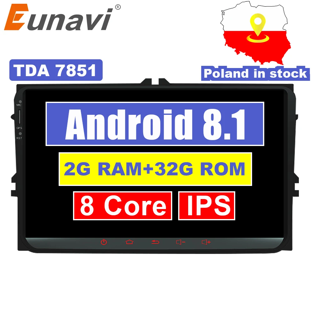 Eunavi 9 2 Din Android 8 1 font b car b font font b radio b