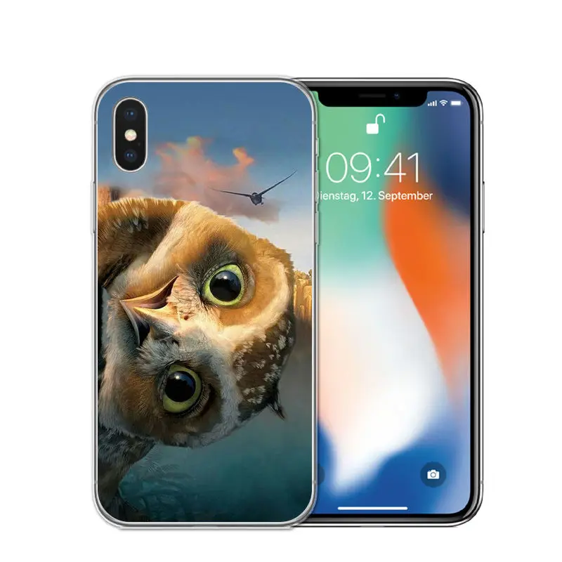 RUIXKJ для iphone X, 8, 8 Plus, 7, 6, 6S Plus, 5S, SE, крутой тигр, Сова, кошка, собака, мультфильм, окрашенный силиконовый чехол для телефона, для iphone 7, чехол