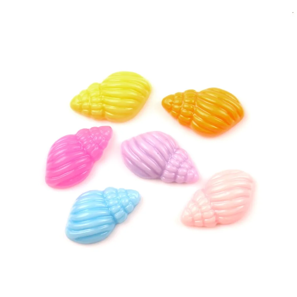 

50Pcs 21x12mm Mixed Resin Solid Conch Cabochon Flatback Decoration Crafts Embellishments For Scrapbooking Diy Accessories